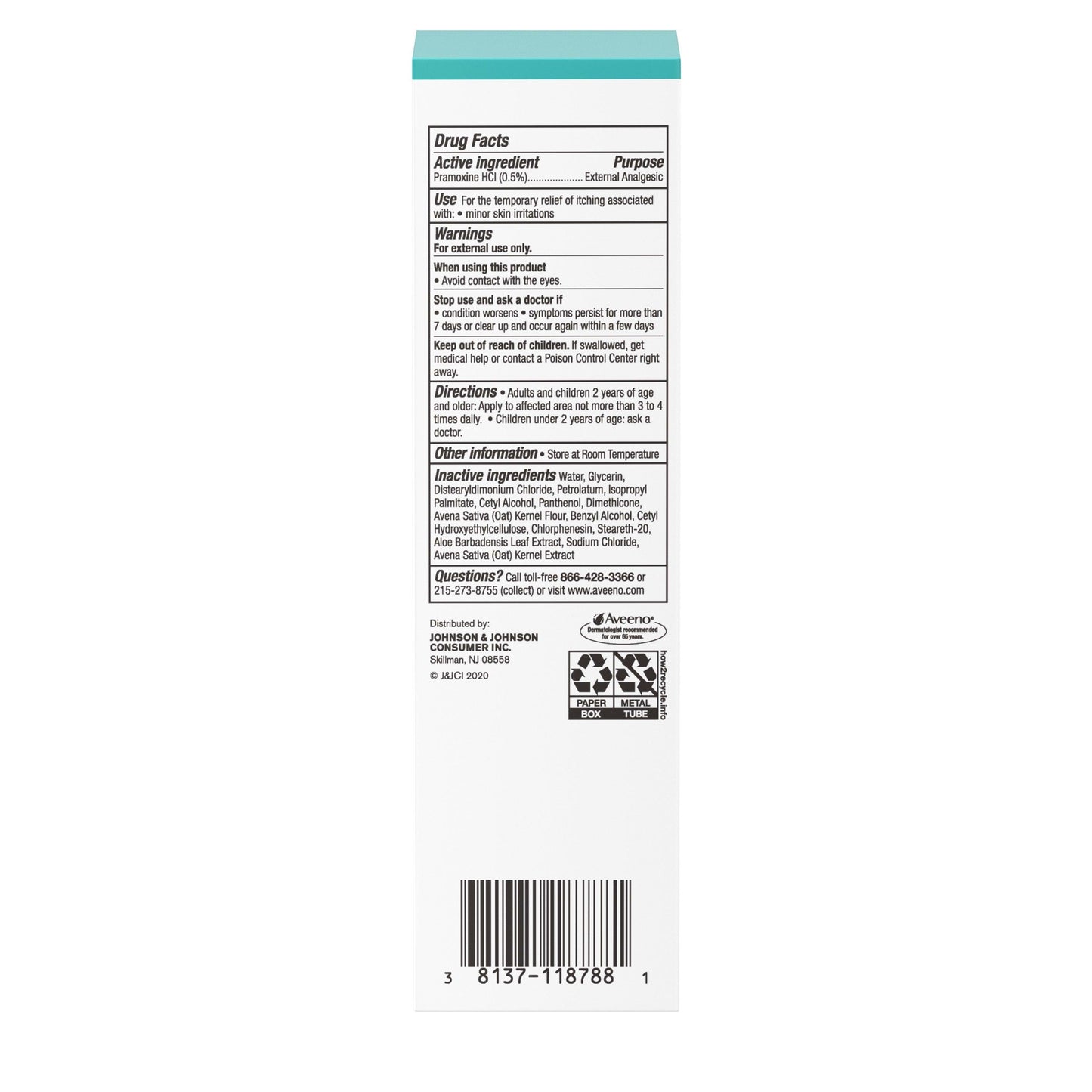 Aveeno Restorative Skin Therapy Itch Relief Balm for Dry Skin, 4 oz