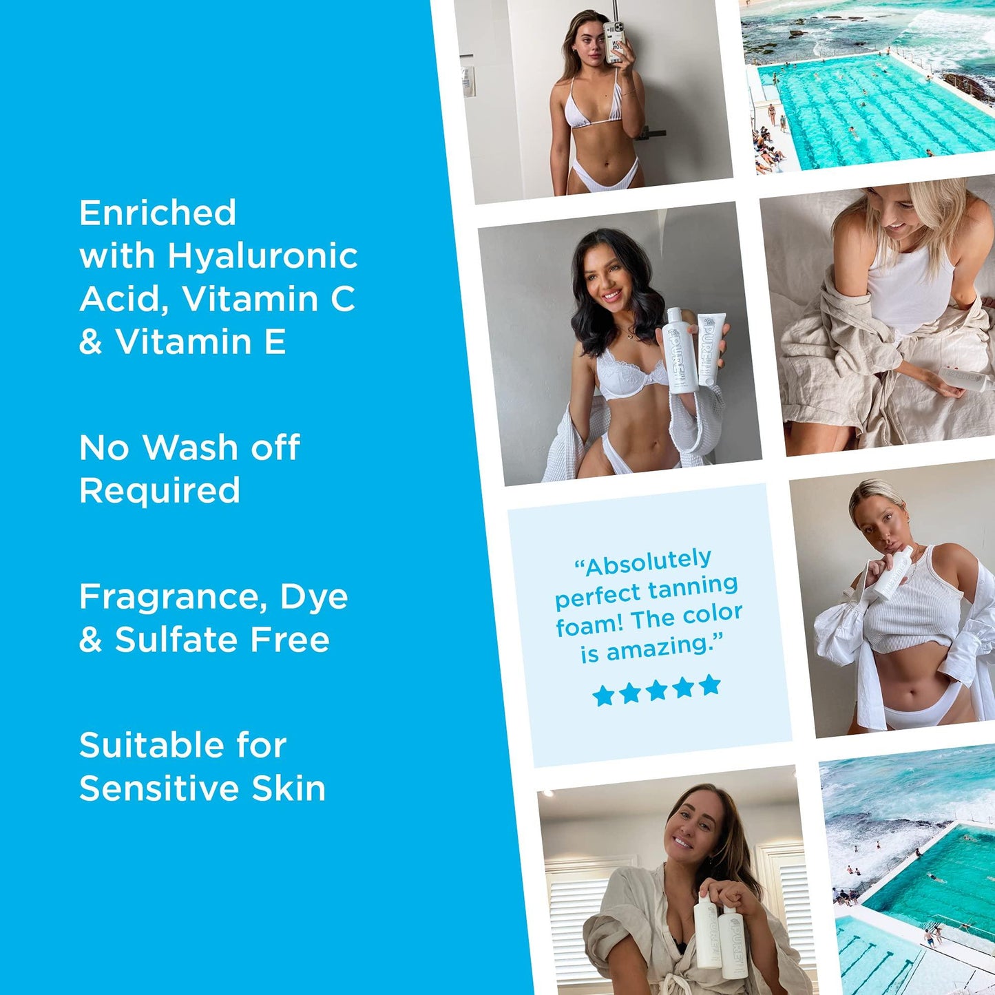Bondi Sands PURE Self Tan Foaming Water LIGHT/MEDIUM