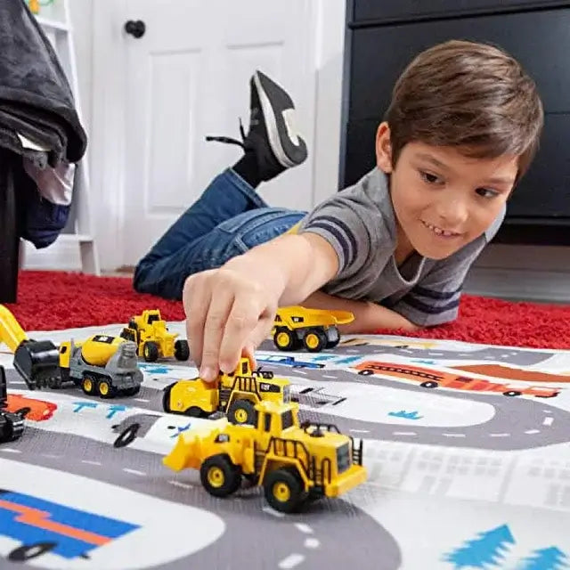 CAT Die Cast Toy Includes Cement Mixer, Dump Truck and Road Grader Construction Vehicle Playset