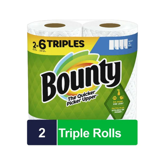 Bounty Paper Towels Select-a-Size, 2 Triple Rolls