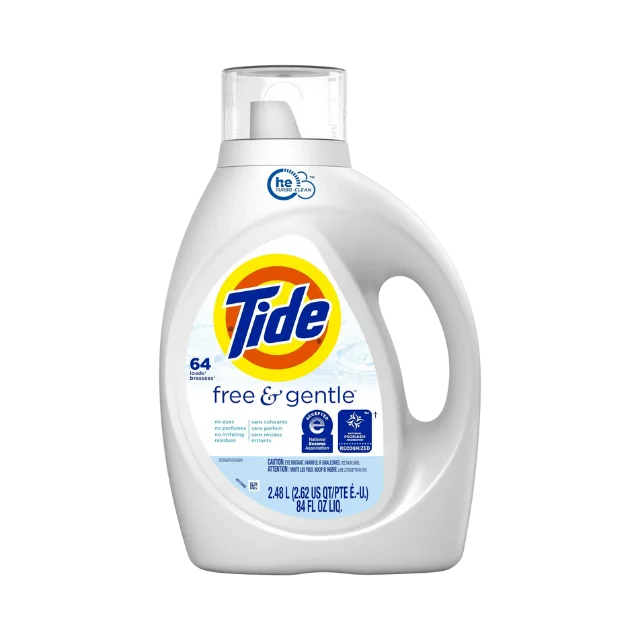 Tide Free & Gentle Liquid Laundry Detergent, 64 Loads, 84 fl oz