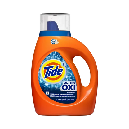 Tide Ultra Oxi Liquid Laundry Detergent, 24 Loads, 34 fl oz, HE Compatible