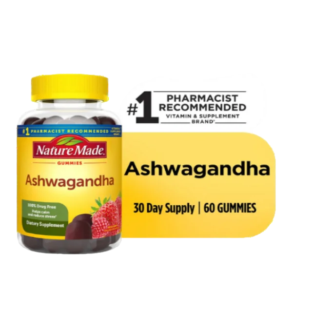 Nature Made Ashwagandha Gummies for Stress Support, 60 Gummies