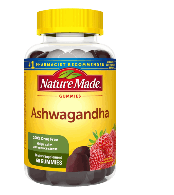 Nature Made Ashwagandha Gummies for Stress Support, 60 Gummies, 30 Day Supply