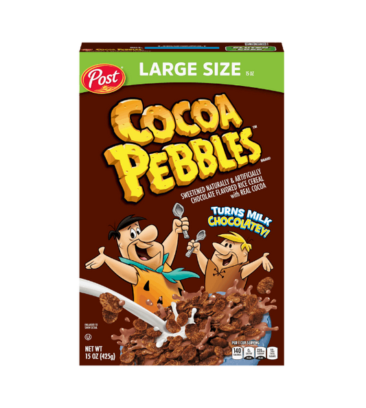 Post Cocoa Pebbles Cereal Large Size - 15 oz