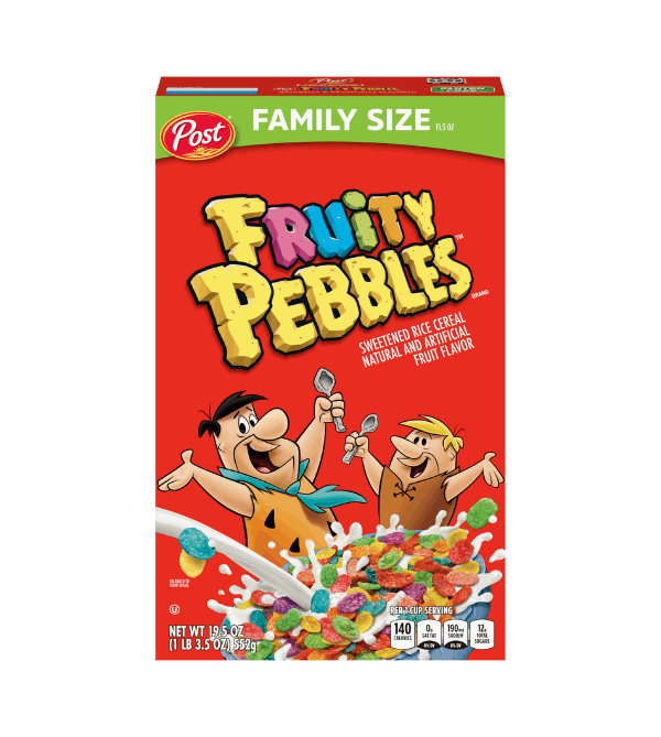 Post Fruity Pebbles Cereal Family Size - 19.5 oz