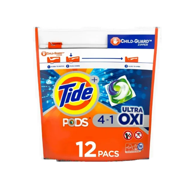 Tide PODS Liquid Laundry Detergent, Ultra Oxi, 12 Count