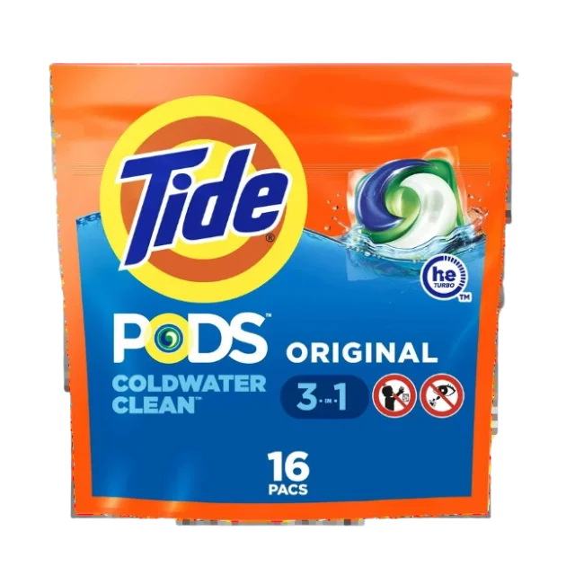 Tide PODS Liquid Laundry Detergent, Original Scent, HE Compatible, 16 Count