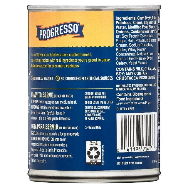 Progresso Gluten Free Rich & Hearty New England Clam Chowder