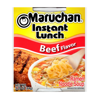 Maruchan Instant Lunch Beef Flavor Ramen Noodles, 2.25 oz