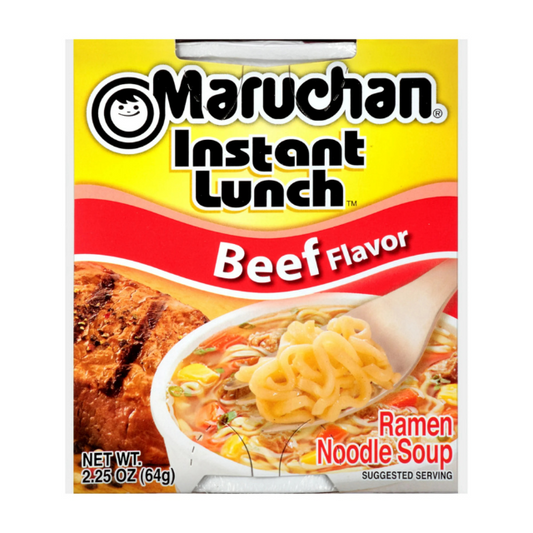Maruchan Instant Lunch Beef Flavor Ramen Noodles, 2.25 oz