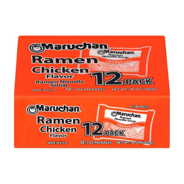 Maruchan Instant Lunch Chicken Ramen Noodle Soup, 3 Oz, 12 Count