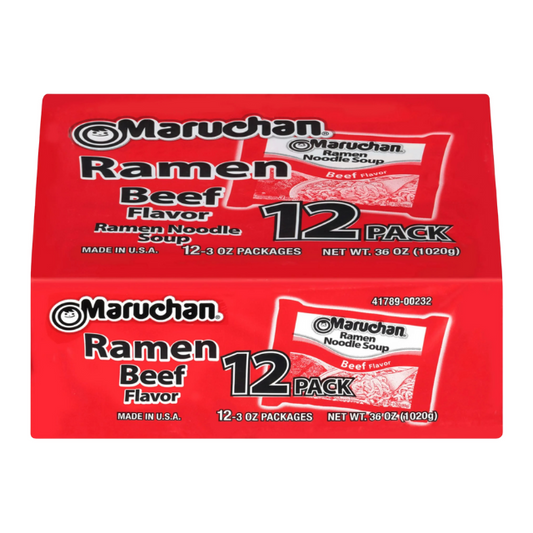 Maruchan Instant Lunch Beef Ramen Noodle Soup, 3 oz, 12 Count