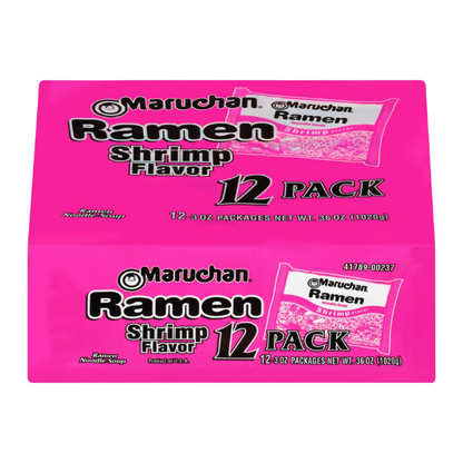 Maruchan Instant Lunch Shrimp Ramen Noodle Soup, 3 oz, 12 Count