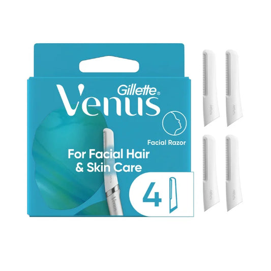 Gillette Venus Facial Hair & Skin Care Razor Refills 4 Cartridges