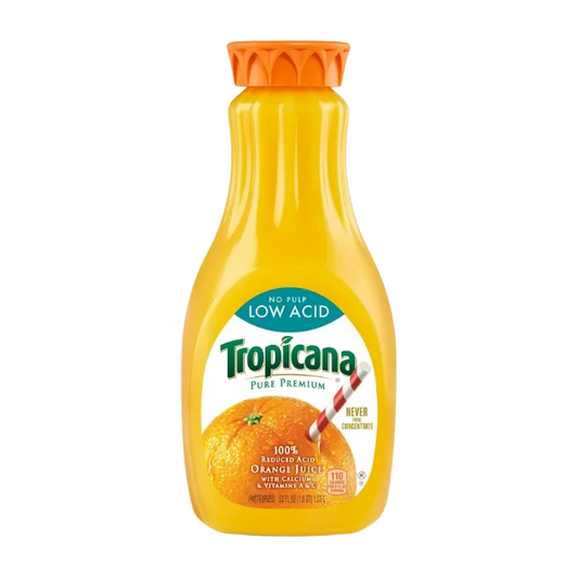 Tropicana Pure Premium Low Acid No Pulp Orange Fruit Juice Chilled 52 fl oz, Bottle