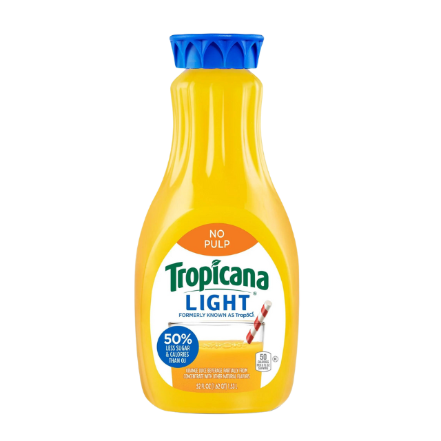 Tropicana Light Orange Juice Beverage No Pulp Chilled - 52 Fl. Oz.