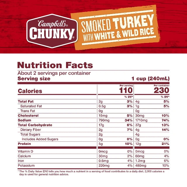 Campbell's Chunky Smoked Turkey with White and Wild Rice