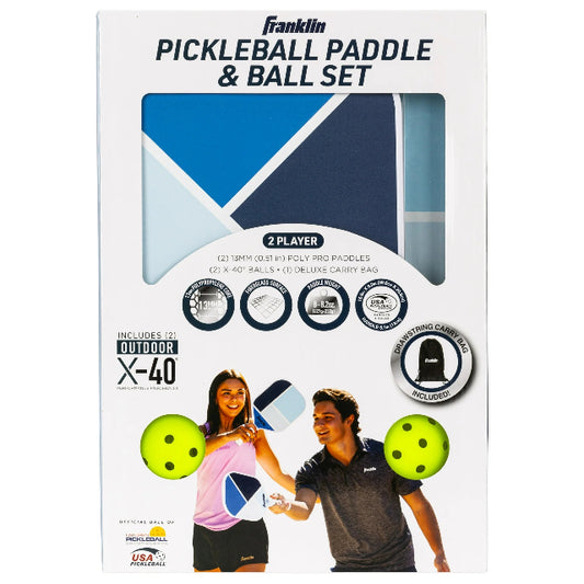 Franklin Sports 2-Player Pickleball Set – 2 Paddles + 2 Balls