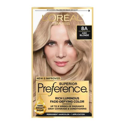L'Oreal Preference Hair Color 8A Ash Blonde – 1 Kit