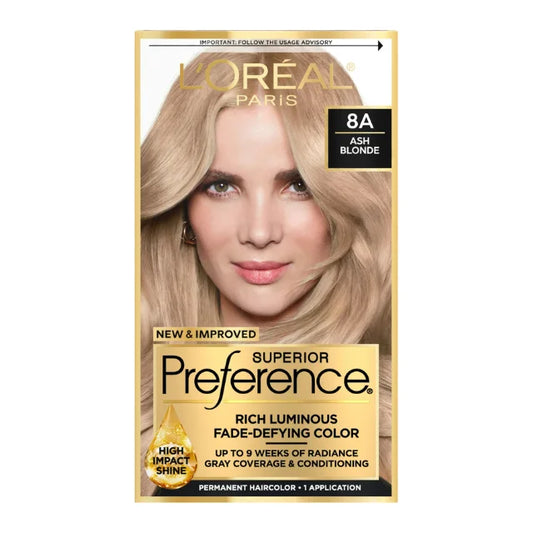 L'Oreal Preference Hair Color 8A Ash Blonde – 1 Kit