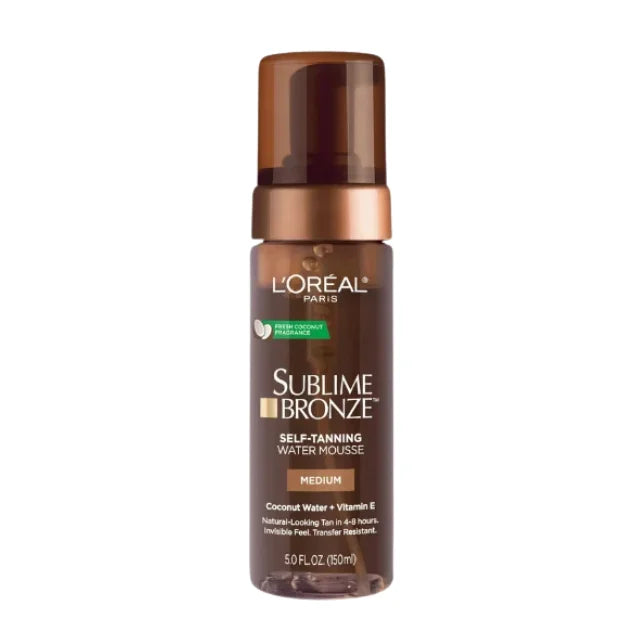 L'Oreal Sublime Bronze Self-Tanning Water Mousse – Medium, 5 oz