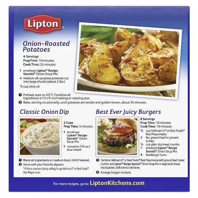 Lipton Recipe Secrets Onion Dry Soup and Dip Mix, 2 oz, 2 Count