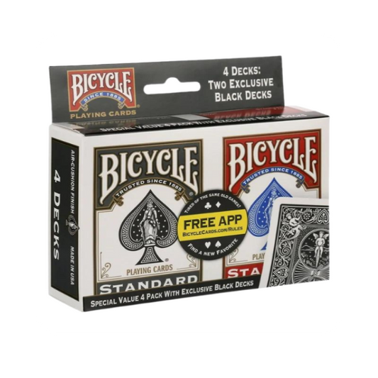 Bicycle Playing Card Deck, 4-Pack | Classic Poker Cards for Play