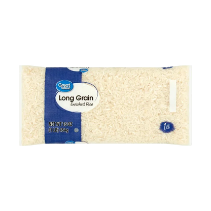 Great Value Long Grain White Enriched Rice, 16 oz