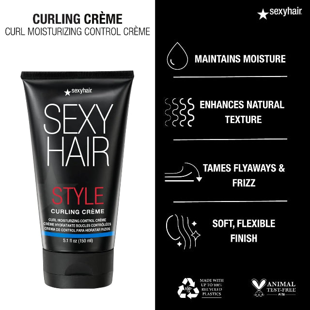 Sexy Hair Style Curling Creme 5.1 oz - Defines and Controls Your Curls