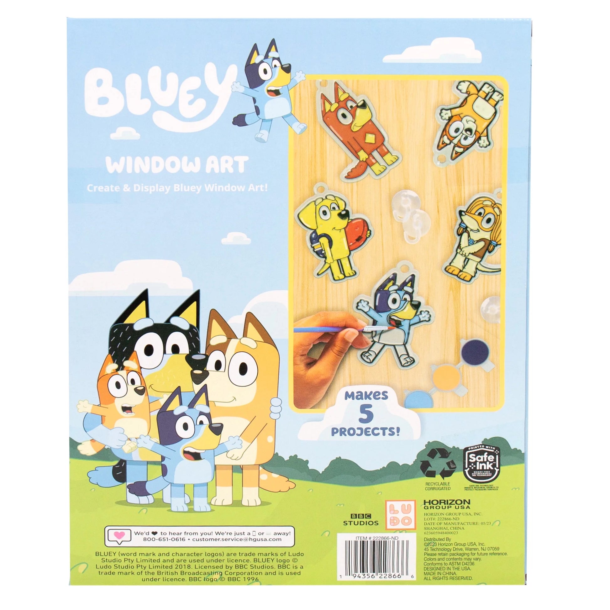 Bluey Window Art, Boys and Girls, Child, Ages 3+