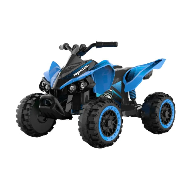 12V Blue Phantom ATV Ride-On: Battery-Powered Fun for Kids 2-4 Years