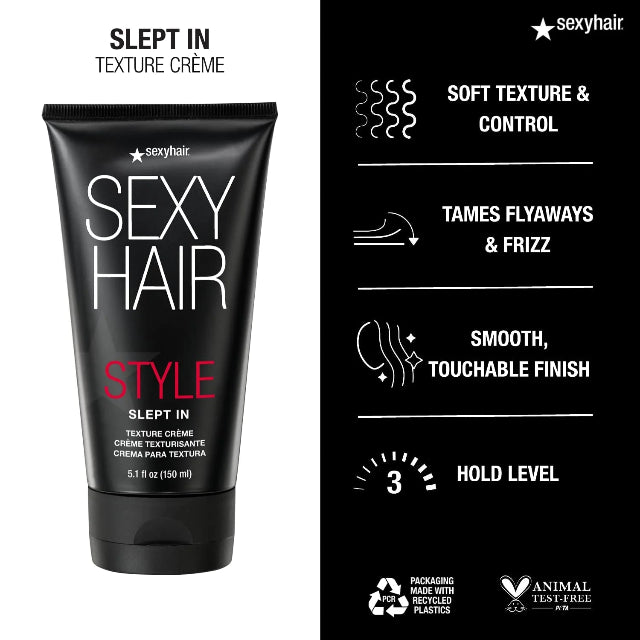 Style Sexy Hair Slept In Texture Creme by Sexy Hair for Unisex - 5.1 oz Creme