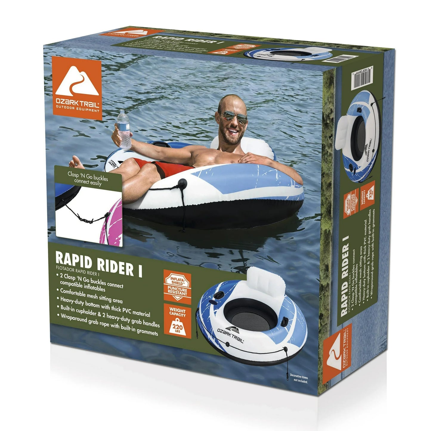 Ozark Trail Blue Rapid Rider River Tube 48" – Summer Float