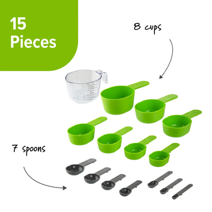 Prep Solutions 15-Piece Magnetic Measuring Set – Cups & Spoons