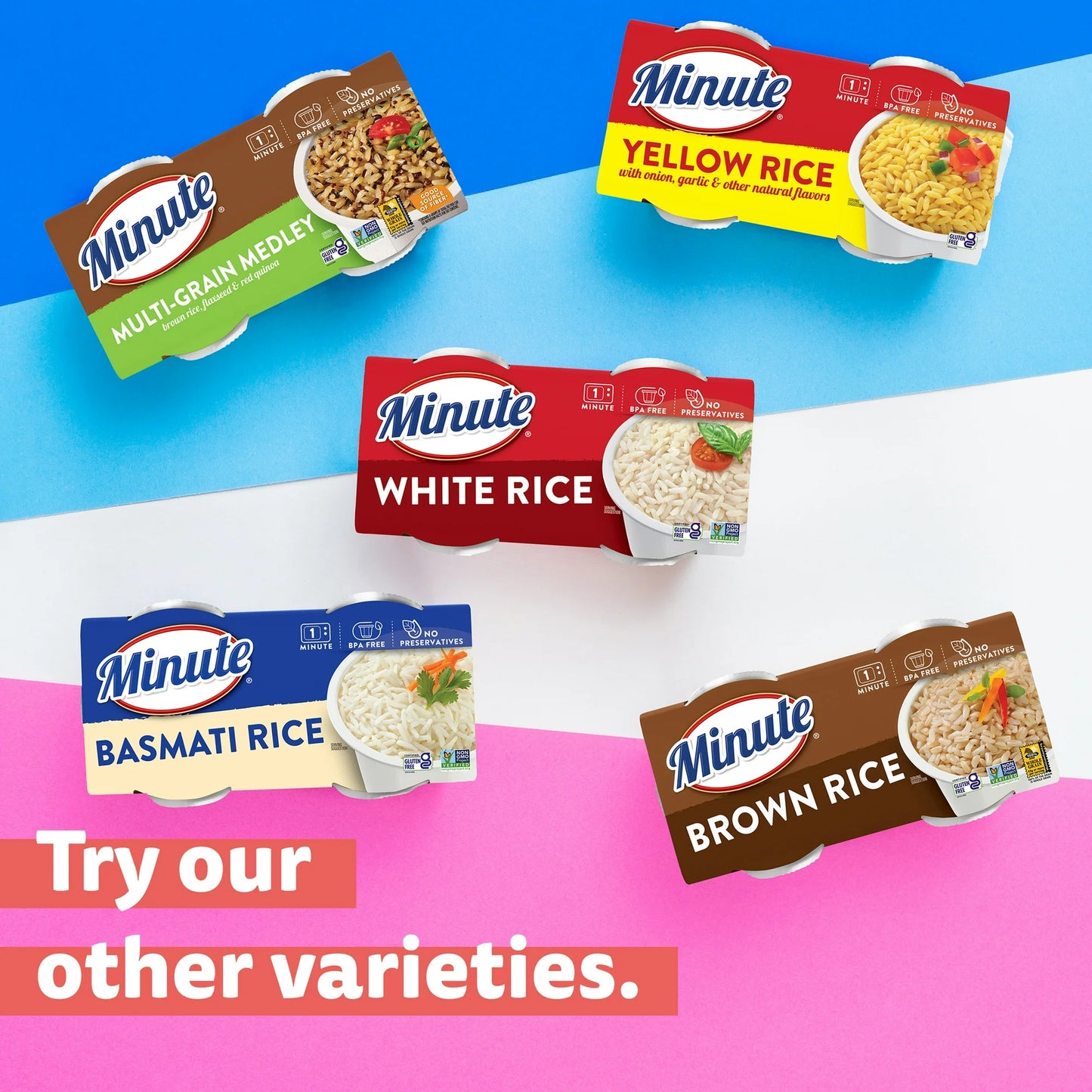 Minute Rice Gluten Free to Serve Fully Cooked Brown Rice Cups - 8.8oz/2ct