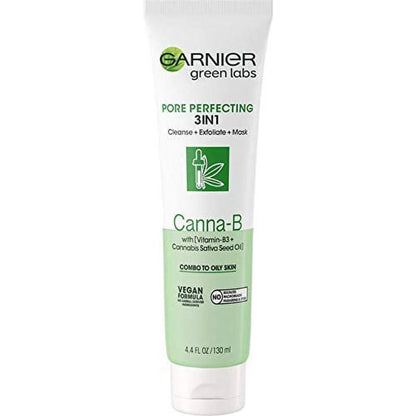 Garnier Green Labs Canna-B 3-in-1 Facial Cleanser, 4.4 fl oz