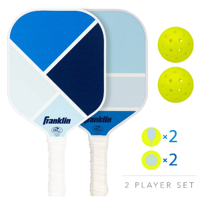 Franklin Sports 2-Player Pickleball Set – 2 Paddles + 2 Balls