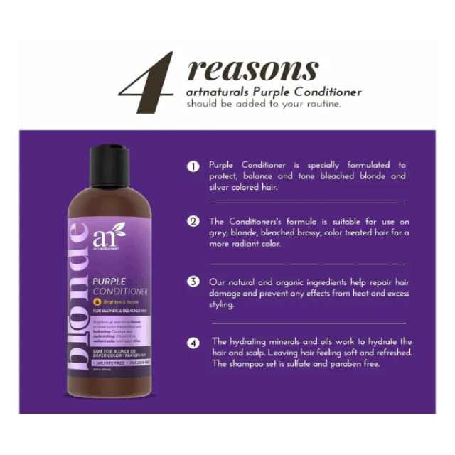 Artnaturals Purple Conditioner Blonde Hair Protects & Balances