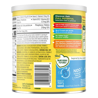 NIDO Fortificada Dry Whole Milk Powder, 12.6 oz, with Vitamins