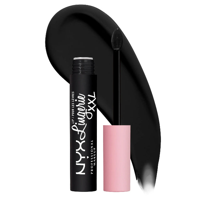 NYX Lip Lingerie XXL Matte Liquid Lipstick, 16hr Wear, Naughty Noir