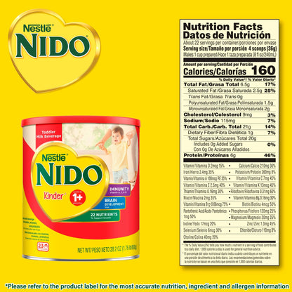 NIDO Kinder 1+ Toddler Milk Powder, 28.2 oz, with Vitamins