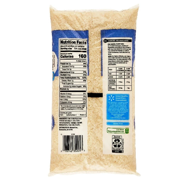 Great Value Long Grain White Enriched Rice, 32 oz