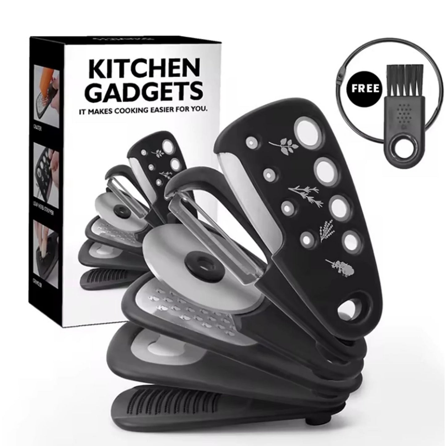 Compact Kitchen Gadget Set - 6-in-1 Multifunctional Tools