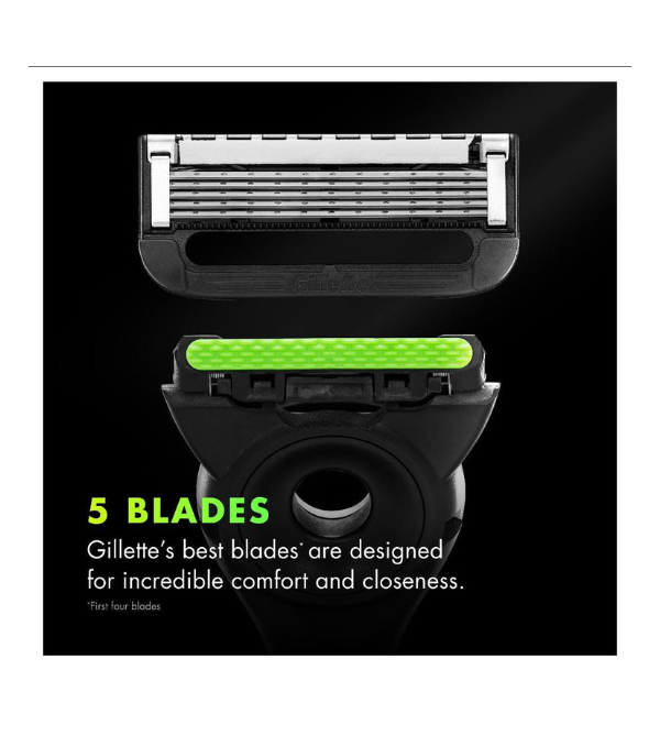 Gillette Labs Men's Razor Blade Refills with Exfoliating Bar, 6 Refills