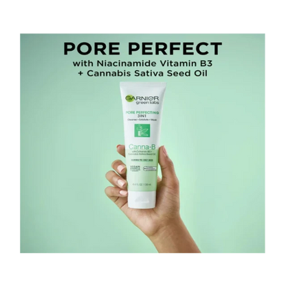 Garnier SkinActive Green Labs Canna-B Pore Perfecting 3-in-1 Face Wash + Exfoliator + Face Mask