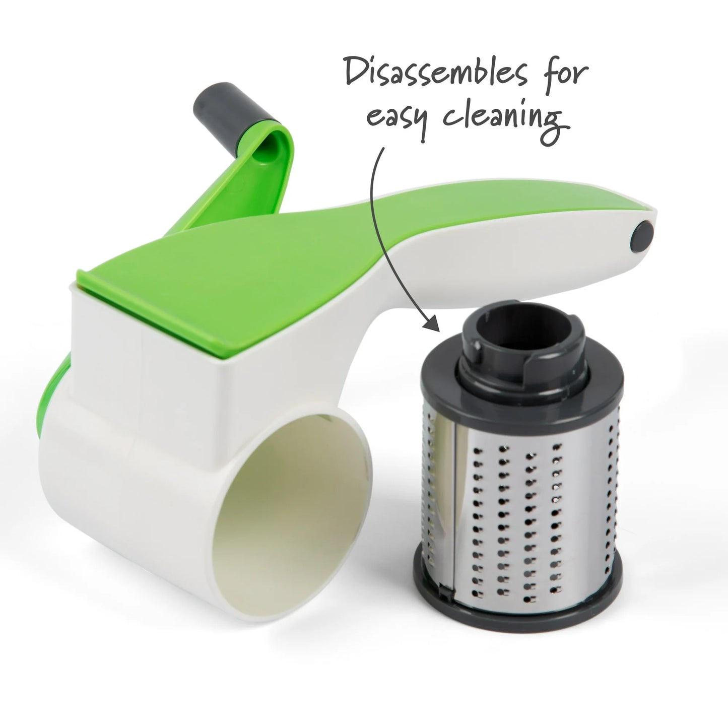 Prep Solutions Hand-Held Rotary Grater – Cheese & Veggie Tool