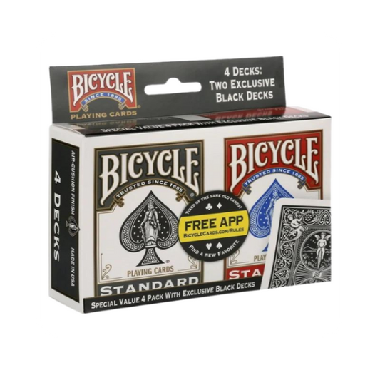 Bicycle Playing Card Deck, 4-Pack