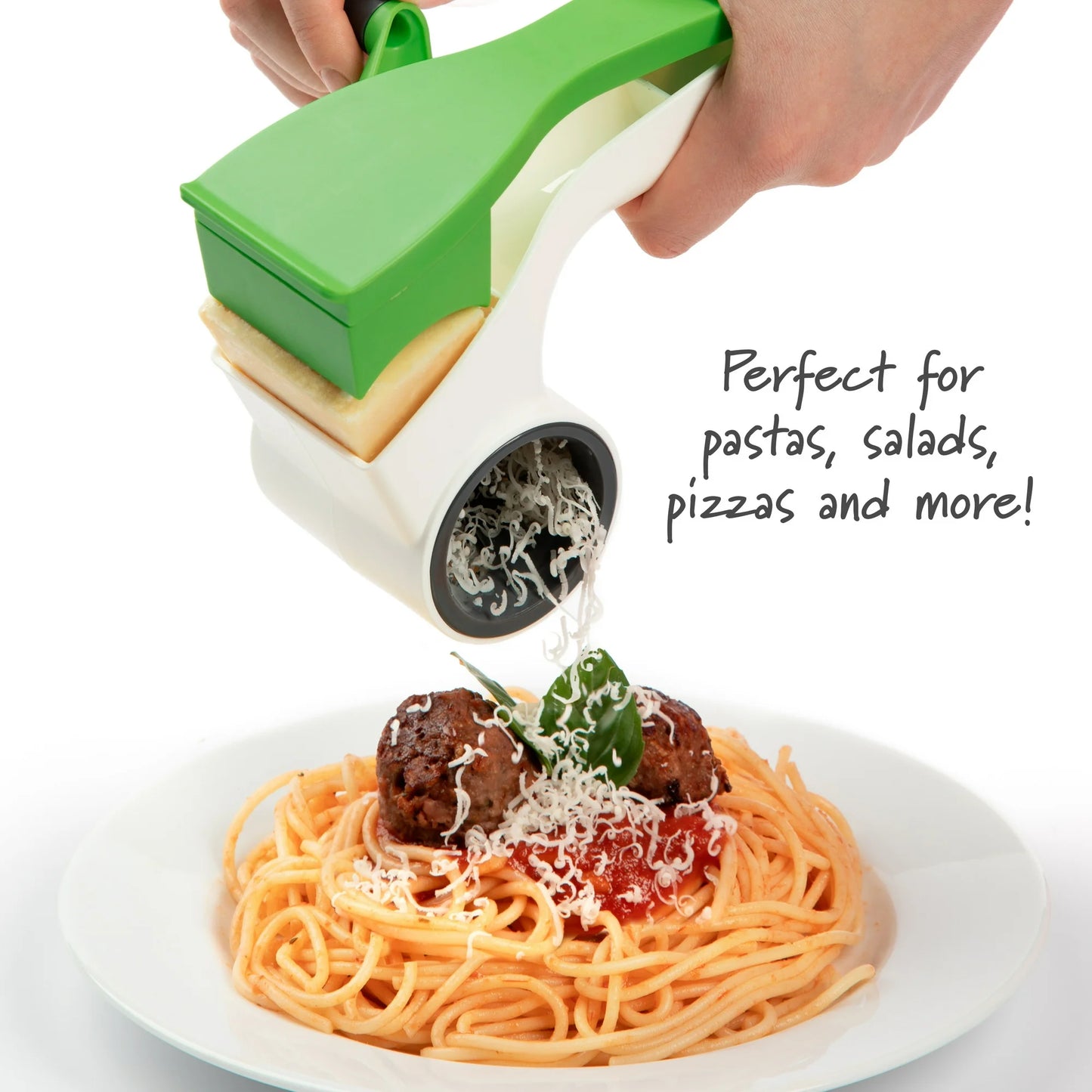 Prep Solutions Hand-Held Rotary Grater – Cheese & Veggie Tool