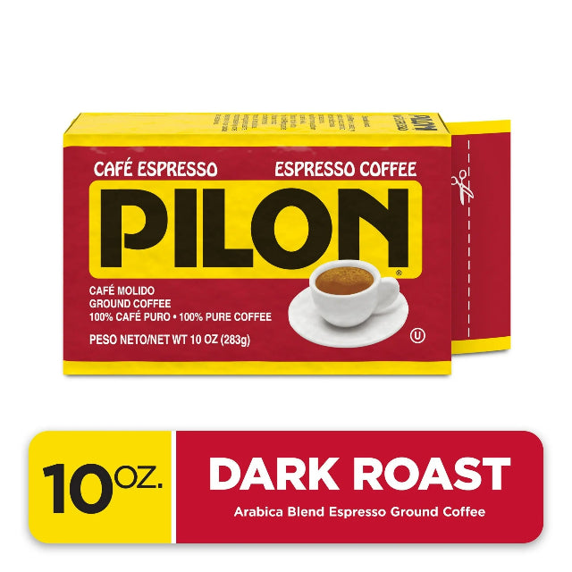 Café Pilon Espresso, 100% Arabica Coffee, 10 oz Brick